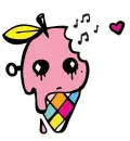 cute kawaii emo icecream
