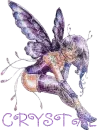 Purple Fairy with Crystal