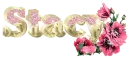 Glitter Gold Glass with Flower - Trace