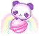 kawaii rainbow panda