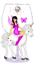a girl a unicorn