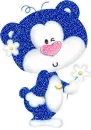 blue and white kitty