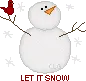 snowman; let it snow