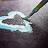 Blue Painted Heart