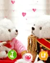 cute teddy bears kissing