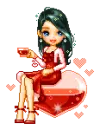 Red heart girl