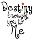 destiny brought you to me