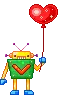 kawaii green robot