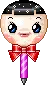 kawaii girl pencil