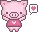 so pink kawaii piggy