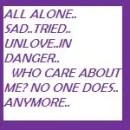 All alone.. Who cares?