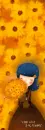 echi with a bouquet of sunflowers
