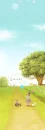 countryside happy time lil girl with dog