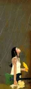 guitar girl with yellow bird