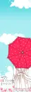 girl hiding behing an umbrella