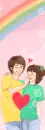 lovers laughing