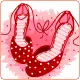 girl red shoes