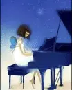 girl playing the piano
