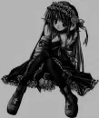  DARK GOTHIC ANIME DRESS GIRL 