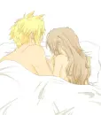 Cloud and Aerith in bed
