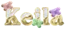 Glitter Gold Glass with Butterflies - Keila