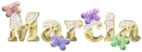 Glitter Gold Glass with Butterflies - Marcia