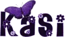 Kasi purple & black butterfly