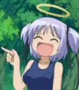 Laughing anime girl