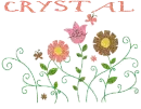 Crystal with Flowers