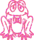pink glitter frog
