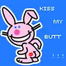Happy Bunny- Kiss My Butt