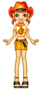 girl orange hat