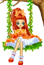 girl on tree swing