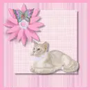 Cat with Flower Tag