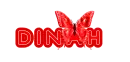 Dinah red butterfly