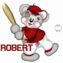 Robert red baseball bear