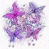 Avatar Sized Purple Glittering Butterflies