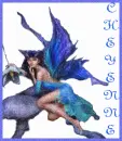 Blue Fairy holding Flower with Cheyenne