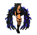 Goth with Blue Wings