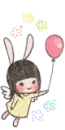 BUNNY GIRL  WITH BALLOON