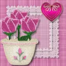 Glittering Tulips Frame
