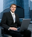 businessman with computer