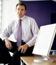 businessman with computer