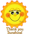 THANK YOU SUNSHINE SUN