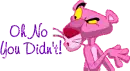OH NO YOU DIDN'T PINK PANTHER ATTITUDE