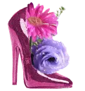 Shoe with Florals