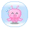 pink jelly fish in a bubble