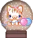 kitty in a snow globe