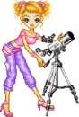 girl with telescope