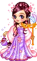 girl in purple gown